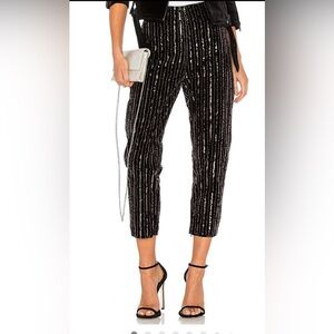 Endless Rose Sequin Striped Cropped Pants